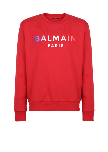 HIGH SUMMER CAPSULE - Cotton sweatshirt with Balmain Paris tie-dye logo print