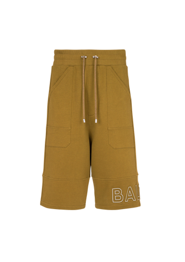 Bermuda shorts in eco-responsible cotton with reflective Balmain logo