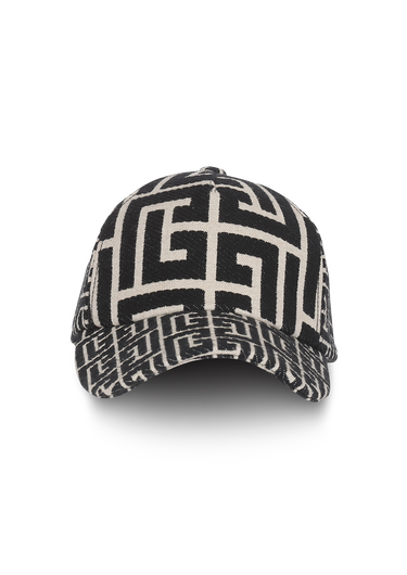 Jacquard cap with Balmain monogram